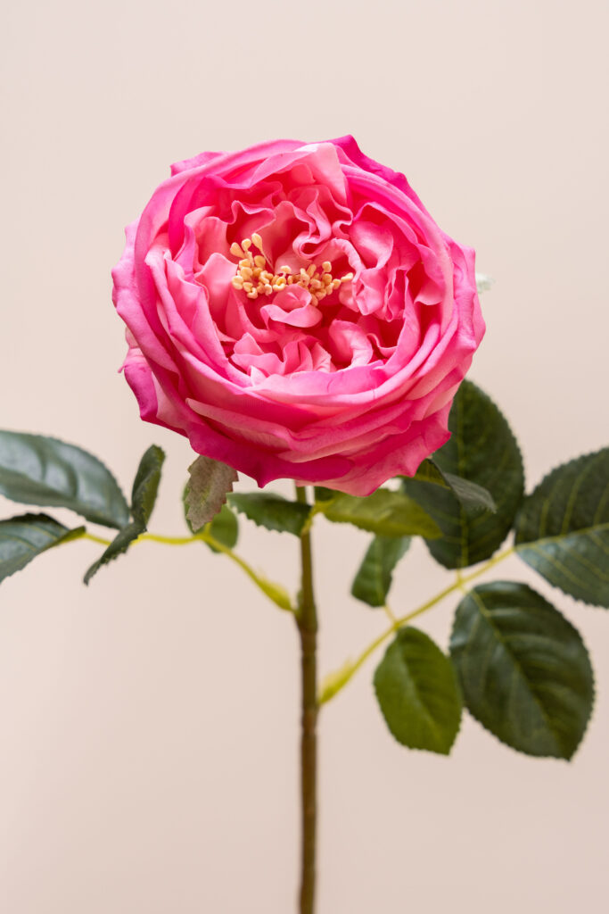 Zijden bloem - Open Rose Pink