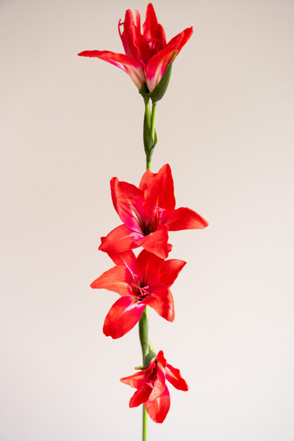 Zijden bloem - Gladiolus Spray Oranje