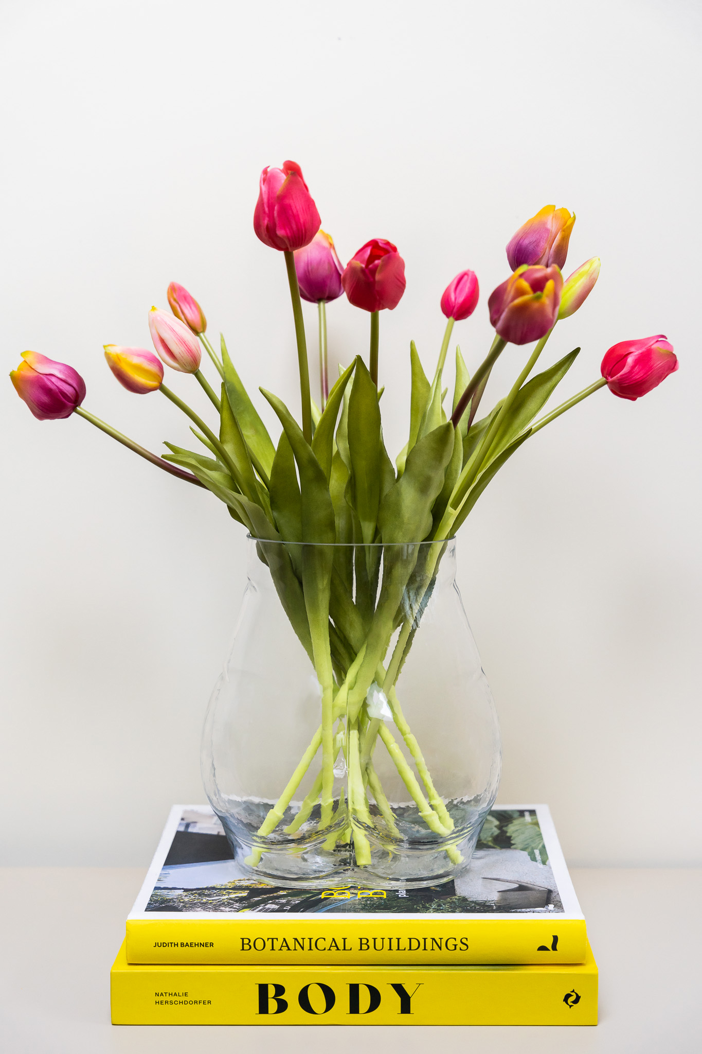 Zijden boeket - Bosje Tulpen Gemengd Roze