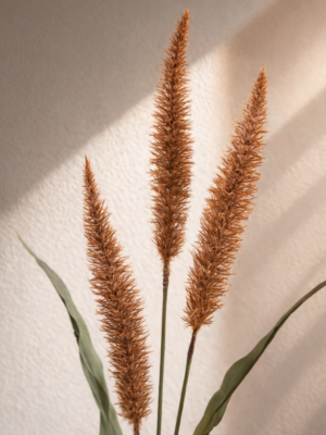 Zijden bloem - Pluimpjes Bruin