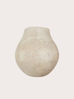 Vazen - Beige kruikvaas van papiermaché - Klein