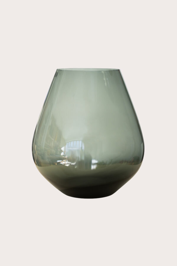 Vazen - Pearvaas Smokey Grey gemaakt van glas