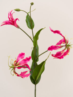 Zijden bloem - Gloriosa Lily Spray Pink