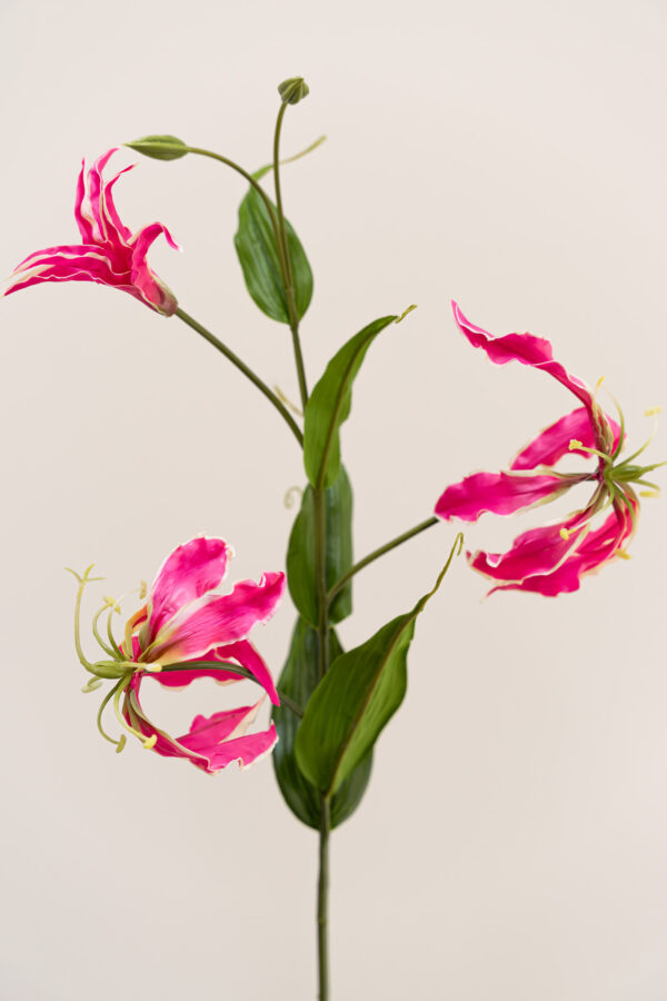 Zijden bloem - Gloriosa Lily Spray Pink