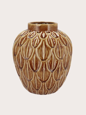 Vazen - Bruine Vintage-look pot van aardewerk