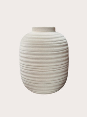 Vazen - Vellute ribbelvaas beige
