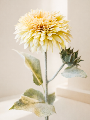 Zijden bloem - Mum Chrysant Lichtgeel