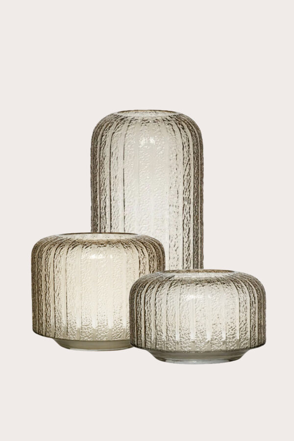 Vazen - Reliëf vaas Beige